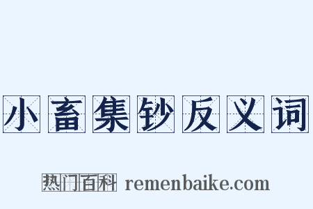 小畜集钞反义词是什么意思的图片